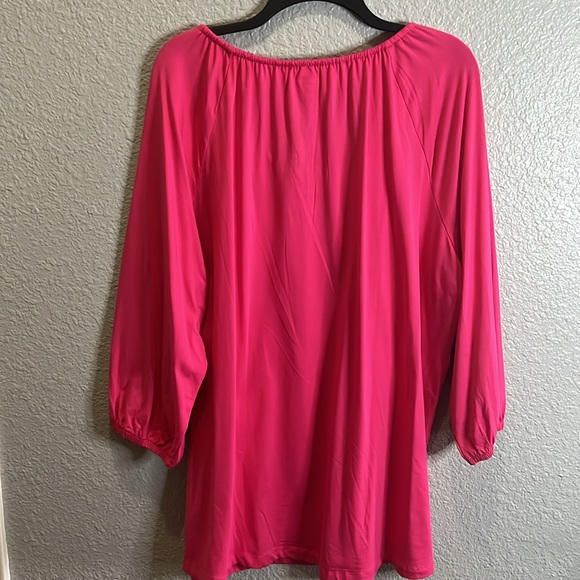 Land’s End Barbie Pink size 2X NWT 3/4 sleeves - Picture 4 of 5